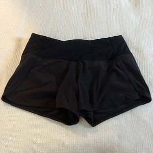 Luluemon Black Speed Up Shorts Size 2
